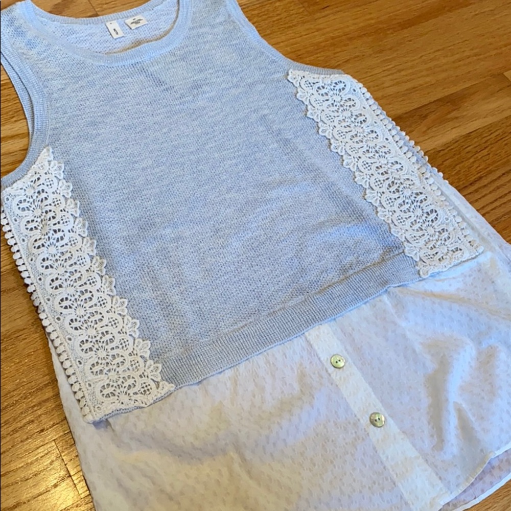 Anthropologie Moth sleeveless layered lace sweater